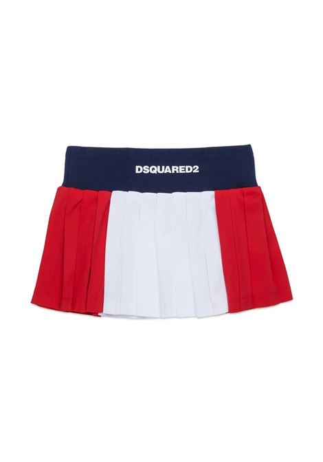 Gonna Tricolore Plissettata DSQUARED2 KIDS | DQ2810-D0ABRDQ100